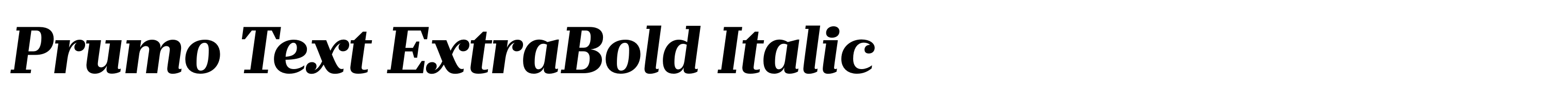 Prumo Text ExtraBold Italic